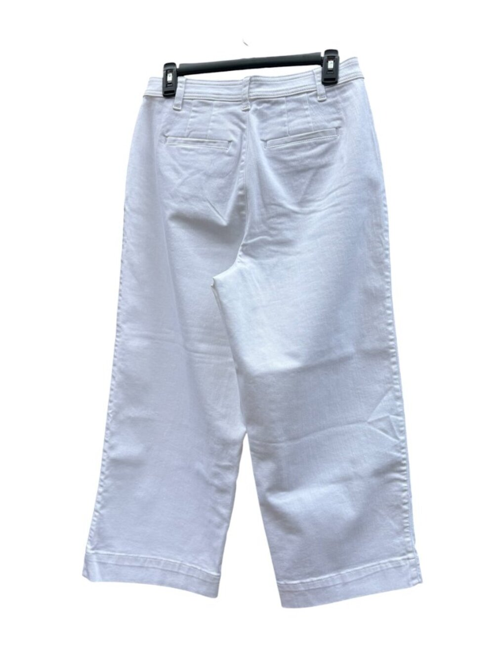 Talbots White Curvy High-Waist Wide-Leg Crop Jeans Womens Size 8 - Picture 2 of 12